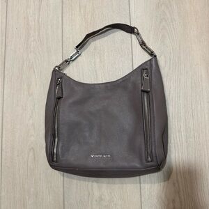 Michael Kors Dark Gray with Brown Hint Hobo Bag